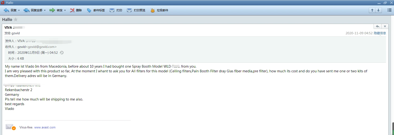 Our Germany Client Speak Highly Of Our Spray Booth Our Germany Client Speak Highly Of Our Spray Booth